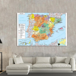 150*100cm Hispaania transpordikaart prantsuse keeles seinakunsti plakat Lausriie maalimine Koolitarbed Kodukaunistus