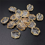 DIY Ehted Aksessuaarid Lehvik lahtised helmed 10/20 tk k&auml;sitsi valmistatud materjalid lehed lahtised helmed AB v&auml;rvi kullatud servaga mood roos Cabbage leaf/20pcs &scaron;ampanjav&auml;rvi