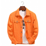 2023 Uued Slim Meeste Jakid ja Mantlid Vabaaja Denim Jakk Mehed Veste Homme Meeste Teksajakk Mees Lilla Oranž M