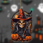 Uus 2D lame akr&uuml;&uuml;lk&otilde;rvitsa mehe j&otilde;ulupuu kaunistusega ripats, auto tahavaatepeegli ripats, Halloweeni peokaunistused