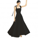 Naiste pulmakleit, satiinist pitsiline &otilde;lapael, v&ouml;&ouml;ri, kandiline kael, A-joon, suur kiik, &uuml;hev&auml;rviline varrukateta filmimine pildistav &otilde;htukleit L valge