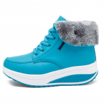 Talvise sametiga paksendatud soe v&auml;listingimustes k&otilde;rge &uuml;laosaga naiste puuvillased kingad Kiikkingad Lumesaapad K&otilde;rgust suurendavad spordi- ja vaba aja naiste kingad 35 sinine