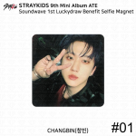 Stray Kidsi 9. minialbum ATE Soundwave 1. Lucky Draw fotokaart Polaroid Changbin Magnet #1