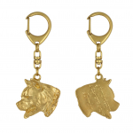 American Staffordshire Terrier, Amstaff I - Gilded key ring with dog, handbag decoration, luxury accessory by Art-Dog brand