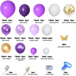 &Otilde;hupallide Garland Kaare komplekt, Pastelsed metallist &otilde;hupallid, Baby Shower, Pulmaliblikas, S&uuml;nnip&auml;evapeo kaunistused, 122tk as show