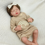 Taass&uuml;ndinud Bebe Loulou vasts&uuml;ndinu nukud magav laps k&auml;sitsi maalitud elutruu 3D nahk n&auml;htavate soontega nukk m&auml;nguasi 48cm cloth body