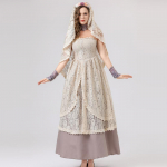 Halloweeni &otilde;udus pitsist pruutkleit pidu gooti kost&uuml;&uuml;m kummitus pruut cosplay pulmakleit maskeraad vampiir zombi karneval naistele 2XL