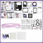 Moodne korea Y2K Itabagi kleebiste materjali pakk kaunistab taustapaberit PET-kleebis lint vibu pits DIY l&auml;bipaistva koti jaoks