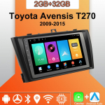 Android Carplay autoraadio Toyota Avensis T270 2009-2015 multimeediumipleieri peakomplekt Stereo GPS-navigatsioon BT WIFI 2+32GB 2+32GB