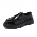Nahast kingad Meeste &uuml;he pedaaliga Meeste Penny Loafers &Auml;ri vabaaja kleit Meeste kingad &Uuml;marpea Trendikad kingad 21289-R 39 must