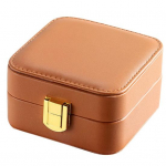 Ehtekarp Keskkonnas&otilde;bralik kulumiskindel kunstnahast v&auml;ike ehtevitriin reisimiseks pruun