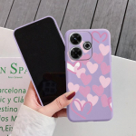 Armas Heart pehme silikoon&uuml;mbris Samsung A55 A35 M35 S24 Xiaomi Redmi Note 13 Pro 14 Poco C65 iPhone Huawei Honor 200 Realme kaamera p&otilde;rutuskindel kate Samsung Galaxy S9 Plus lilla