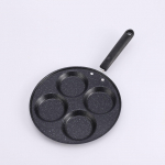 Praemuna Artefact Meditsiiniline kivi Nelja auguga praepann Multifunktsionaalne munaburgeri pott Home &uuml;mmargune pann Pot + oil brush + wooden spatula must