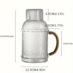 1 tk klaasist kann tassi kaanega kuumakindel klaasist vastupidav veekann Vintage joogikarahvin kuumade ja k&uuml;lmade jookide joogin&otilde;ude jaoks Pot With Cup