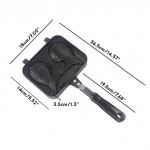 K&ouml;&ouml;k Jaapani taiyaki topeltkala kujuga kuuma magustoidu vahvlikoogipann Jaapani pannkoogi kahekordse panniga vahvlivormid 2 holes