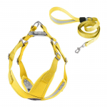 No Choke Dog rakmed ja jalutusrihma komplekt Tugev ja hingav pehme lemmiklooma vestiga reguleeritav tugev jalutusrihm koertele T&otilde;mbevastane veoj&otilde;u plii S 36-43cm Chest roosa