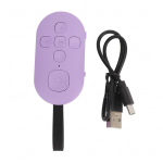 Bluetoothi ​​kaugjuhtimispuldiga telefoni leht Turner Laetav kaugjuhtimispult Selfie Clicker k&auml;ed vabad Smartph jaoks Purple