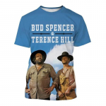 Bud Spencer Terence Hill 3D prinditud T-s&auml;rgid Meeste Naiste Mood T&auml;navar&otilde;ivad Suur l&uuml;hikeste varrukatega T-s&auml;rk Y2K Unisex r&otilde;ivad M