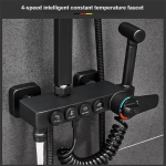 360&deg; p&ouml;&ouml;ratav termostaadiga du&scaron;ipihusti segisti komplekt 3/4 kiirusega reguleeritav fikseeritud / intelligentne temperatuuri reguleerimine must 3-speed intelligent gray