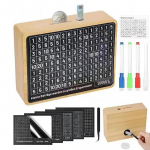 Puidust hoiup&otilde;rsas leti s&auml;&auml;sturaha kastiga m&uuml;ndipank paberi s&auml;&auml;stmise eesm&auml;rkide ja numbritega eurode s&auml;&auml;stmiseks dollarites