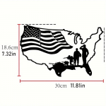 1 tk Veteranide S&otilde;jav&auml;e Metallist Silt - M&auml;lestusp&auml;eva ja Veteranide P&auml;eva Dekoratsioon. Ameerika s&otilde;durid kangelased. Patriootiline kunstiteos. must