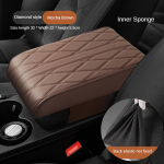 Wave Embroider PU nahast auto k&auml;etugi matt keskkonsool k&auml;etoe kaitse padi auto k&auml;etued hoiukasti kattepadi must