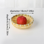 Bambusest kootud pr&uuml;gilapp &uuml;mmargune &auml;ravoolutoru majapidamises kasutatav juurviljakorv puuviljakorv hoiukorv 18cm