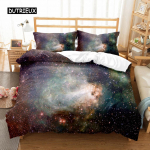 Hubble'i pilt Kuningas Kuninganna Tekikate Suur T&auml;htis Taevane Voodipesu Komplekt Ere Universumi Maastik Tekikate Pol&uuml;ester Tekikate Kate EU single(135x200cm)