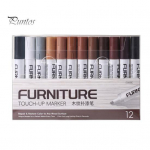 12 tk/komplekti parandav marker, professionaalne 12 v&auml;rvi puidust m&ouml;&ouml;bel, p&otilde;rand, lauakapp, voodipostid, plaadid, kriimustused, parandamine, katvad v&auml;rvipliiatsid Sets