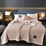 Talvine soe villane tekk Lambavilla paksenenud kattepleed Kahekordne tekk 150x200cm sinine