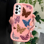 V&auml;rvitud mustriga Big Wave Edge pehmest silikoonmaterjalist Macaron telefoni&uuml;mbris, p&otilde;rutuskindel kaitsev kummist korpus Samsung Xiaomi Poco Redmi jaoks Samsung F05 roosa