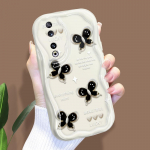 Armas koomiksimustriga kreemjas tekstuuriga korpus Lainelise servaga pehme silikoonkaanega telefoni&uuml;mbris Huawei Honor Infinix Tecno iPhone'i jaoks Infinix Hot 12 Play NFC valge