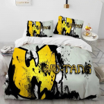 3D Wu T-TANG Klannide Seeria Silt Tekk Voodipesukomplekt, Tekikott Voodikomplekt Tekikate Padjap&uuml;&uuml;r, King Queen Suuruses Voodipesukomplekt Lastele AU Single 140x210cm