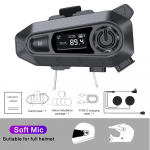 A1 Mootorratta peakomplekt Bluetooth 5.3 EQ Helmet k&otilde;rvaklapid Juhtmeta vabak&auml;e FM-raadio LCD-ekraaniga muusikapleier