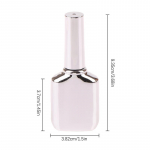 T&uuml;hi k&uuml;&uuml;negeelklaas 15 ml k&uuml;&uuml;nelaki pudelid galvaniseeritud h&otilde;bedased v&auml;rvid k&uuml;&uuml;nte ilu&otilde;li pakkimispudelid k&uuml;&uuml;negeeli konteinerid