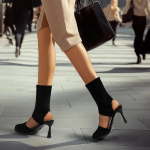 Sandaalid Uue disaineriga silmkoelised k&otilde;rged kontsad sandaalid suvised &otilde;hukese kontsaga sandaalid, naiselik mood Elegantsed seksikad peokingad 35 must