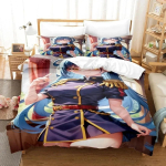 Anime voodipesukomplekt Mato seihei no slave Voodipesukomplekt &Uuml;he-, Twin-, Full-, Queen-, King-suuruses Voodipesukomplekt T&auml;iskasvanu Laste Magamistoa Tekikoti Komplektid 70x133cm 2pcs gray
