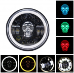 1szt Lampa przednia 7 Full LED skull, 12V Off-Road