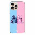 Coque - Maniacase - Iphone 16 Pro - Stitch Angel - Mignon - Souple - Bleu/Rose