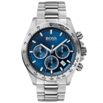 Hugo Boss 1513755 Sinine sihverplaadiga roostevabast terasest meeste k&auml;ekell 45 sinine