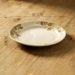 Retro prantsuse stiilis keraamilised taldrikud luksuslik restoran &uuml;mmargune puuvilja magustoidutaldrik hommikus&ouml;&ouml;k salat v&otilde;ileib taldrik majapidamistarbed