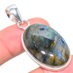 Labradorite Handmade 925 Sterling Silver Jewelry Pendant 2.05 z3z75