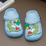 Unisex Kids Cartoon Dinosaurus puukingad EVA materjalist hingavad Slip-On sandaalid poistele ja t&uuml;drukutele sise- ja v&auml;listingimustes kasutatavad aiajalatsid Veejalatsid rannas 145 sinine