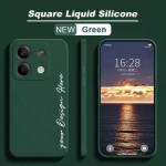 Kohandatud Signatuur Kest Ruudukujuline Vedel Silikoon Pehme Kate telefonile infinix ZERO 30 4G ZERO 30 4G must