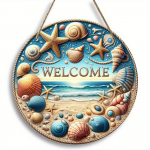 1 tk 2d lame &uuml;mmargune puidust suvine rannam&auml;rk - 20cm, tervitusm&auml;rk, v&auml;lisukse kaunistus, talumaja veranda kaunistus, p&uuml;hadekaunistus, kingitus s&otilde;brale 20cm*20cm