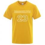 Brooklyn 23 USA Linna T&auml;nav Kiri T-s&auml;rk Meestele Vintage K&otilde;rge Kvaliteediga T-s&auml;rk Riided Puuvillased Topid &Uuml;lisuured T-s&auml;rgid S