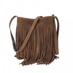 Vintage j&auml;&auml;tunud veisenahast &uuml;hes &otilde;las kandev crossbody kott Tekstuuriga K&auml;si-tuttidega kott K&otilde;rge v&auml;limusega kott kohv