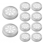 10 tk Mason Jar kaaned sileda servaga kergesti puhastatavad roostekindlad plekk-masonpurgi kaaned hoiukonservide kaante kaunistused h&otilde;be