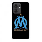 Coque de t&eacute;l&eacute;phone - Maniacase - Oppo Reno 13F - Silicone - Logo OM Olympique de Marseille - Noire