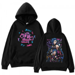 Kuum anime Arcane kapuutsiga pusa Harajuku hip-hop pullover top dressipluus f&auml;nnidele kingitus t&auml;navamood naiste/meeste kapuutsiga pusa pullover S must